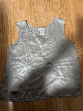 100% silk grey tank
